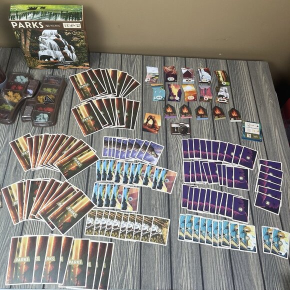 Parks Board Game Keymaster Board Game & Parks Nightfall expansion And Playmat - Picture 5 of 12